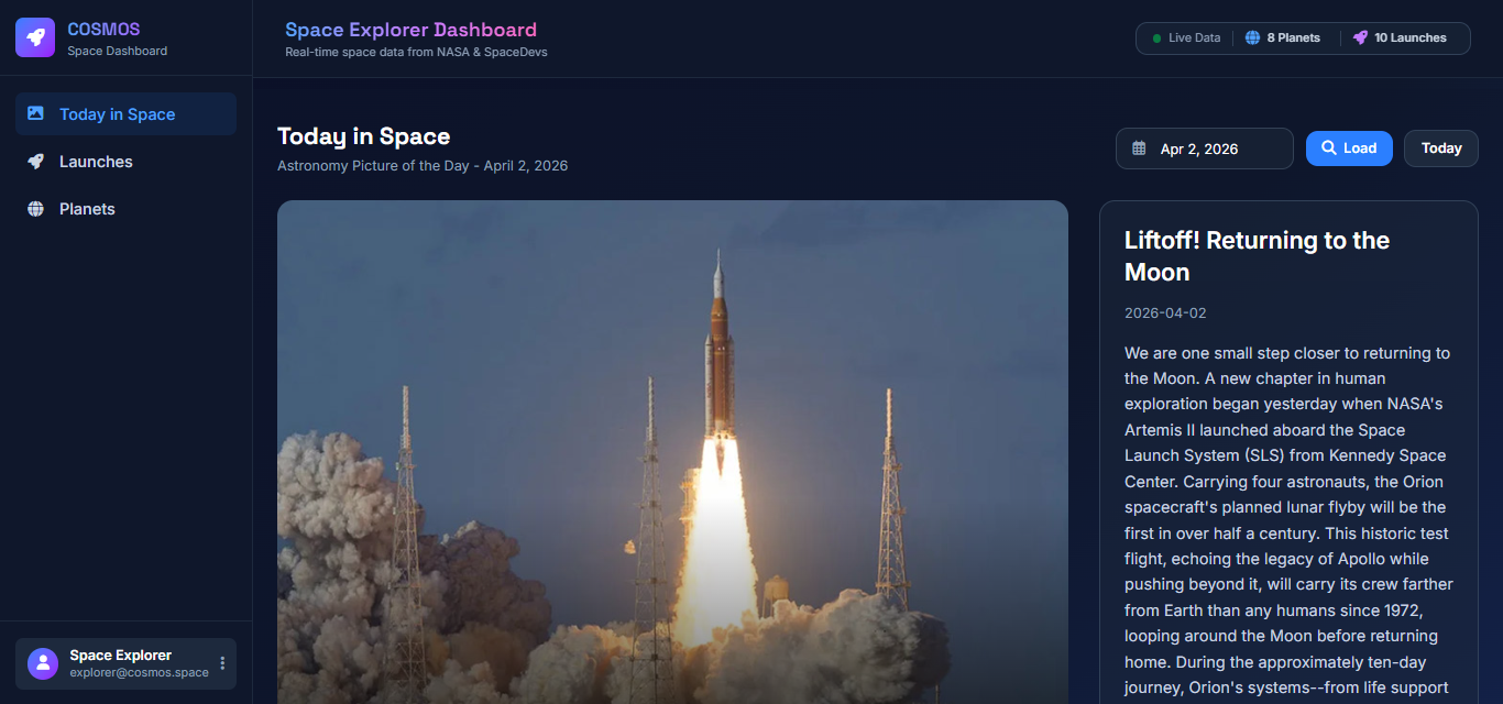 Cosmos — NASA Space Dashboard