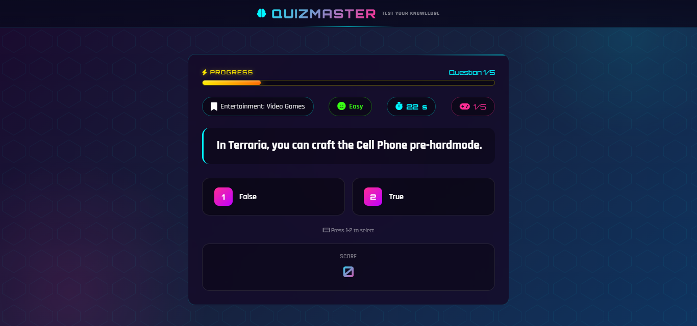 QuizMaster — Interactive Quiz App