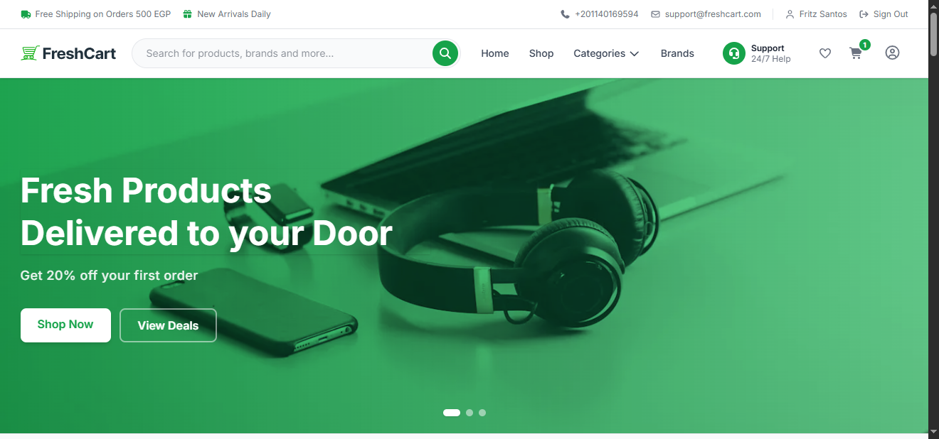 Fresh-cart — E-commerce App